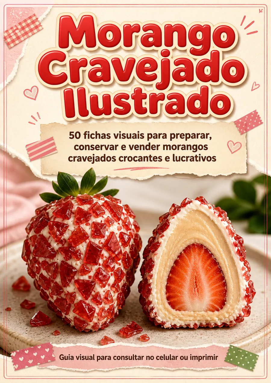 Página real do material Morango Cravejado Ilustrado